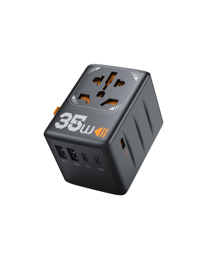  Globetrek U35 Universal Travel Adapter (35W, 6-in-1)</br> Charge Everywhere. Travel Smarter.
