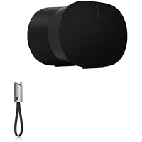 Cable Compatible with Sonos Era 300 - USB Type-C Keychain Charger, Key Ring USB Type-C to Type-A 8 in USB Cable - Jet Black