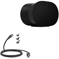 Cable Compatible with Sonos Era 300 - MagnetoSnap PD AllCharge Cable (100W), Magnet Charging Braided USB Type-C Micro - Jet Black