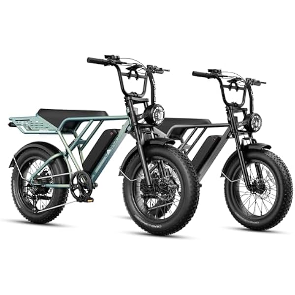 RetroVolt Pro Electric Bike for Adults, [2000W Peak Motor & 38 MPH & 90-Miles], 52V 20AH Removable Battery, Hydraulic Brakes EBike, 20'' X 4'' Fat Tire Electric Dirt Bike