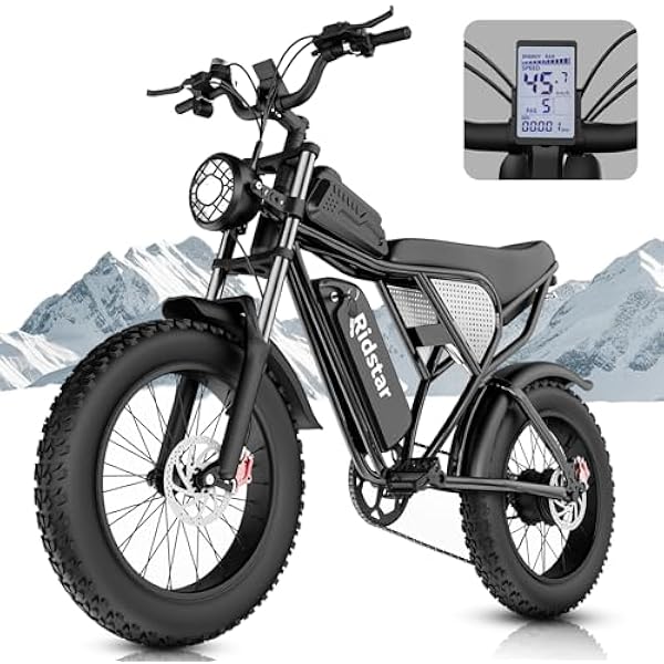 Adults Electric Bike,32MPH 1200W, 48V 20AH E-Bike,80 Miles Electric Bicycle, 20" Fat Tire Dirt Bike, UL2849 All Terrain,Full Suspension
