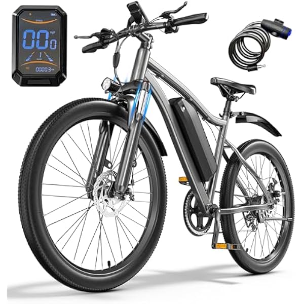 Heavy-Duty Foldable Electric Bike for Adults with 7-Shock Suspension, 500+ lbs Capacity, 740W Motor, 25MPH, 720Wh Battery, 20 Mile Range, 14“ Fat Tires Commuter Electric Bicycles for Road & Mountain