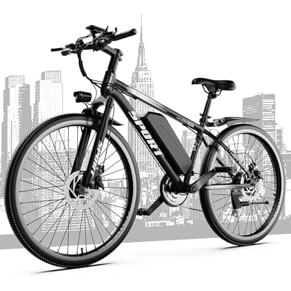 Electric Bike for Adults, 1500W Peak Mountain Ebike with 28 MPH, 65 Miles Range, 7 Speeds, 48V 10Ah Removable Battery 26" Ebike for Commute