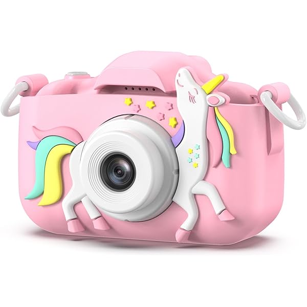 Kids Camera Toys for 3-8 Year Old Girls Boys,Children Digital Video Camcorder Camera with Cartoon Soft Cover, Best Chritmas Birthday Festival Gift for Kids - 32G SD Card Included