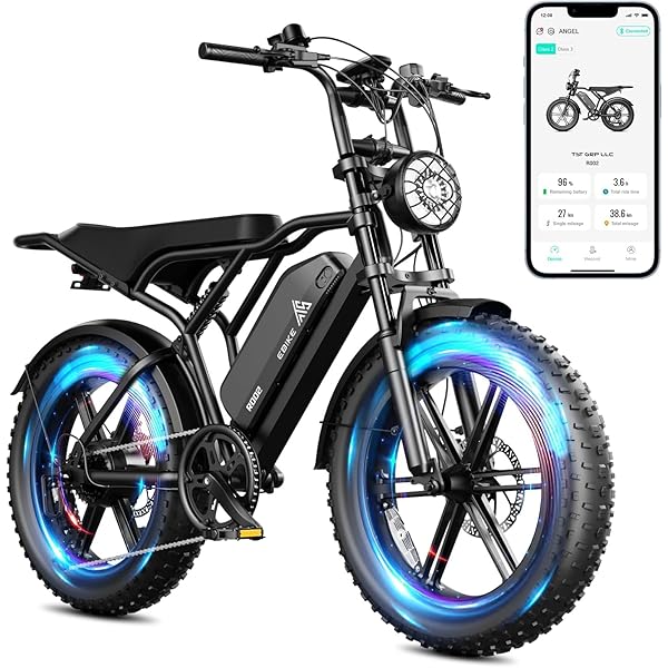TST Electric Bike for Adults, 1500W Peak Motor 28 MPH 60/100 Miles Fat Tire Ebike with 48V 15Ah/25Ah Removable Battery, 20" Electric Dirt Bike Hydraulic Suspension and 7-Speed
