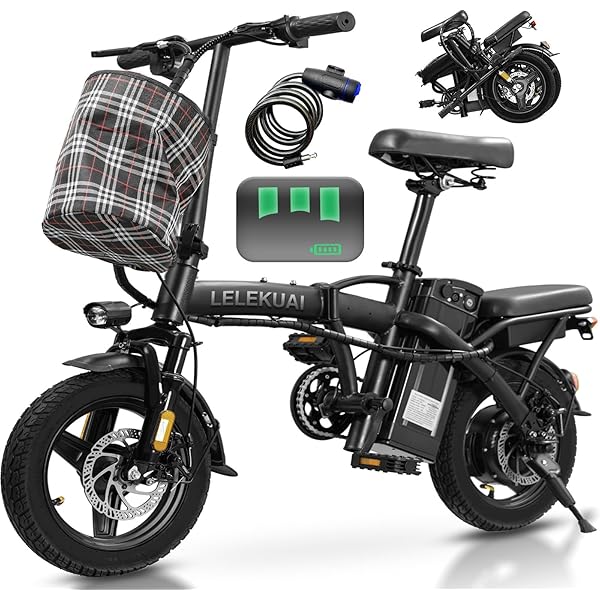 Electric Bike for Adults and Teens, 560W Motor 24MPH Compact Commuter Folding Ebike, 32 Miles Range, 48V 10Ah Battery, 3-Level Pedal Assist, 14" Foldable Mini Electric Bicycle, UL 2849 Certified