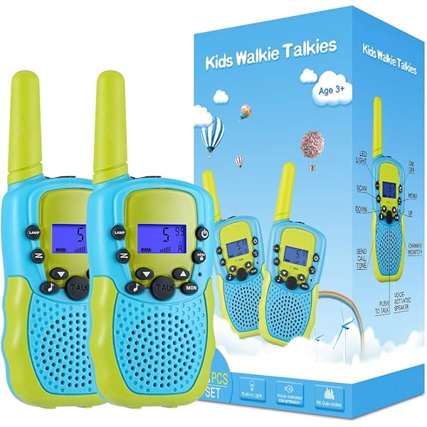 Toys for 3-12 Year Old Boys Girls, Walkie Talkies for Kids 22 Channels 2 Way Radio Toy with Backlit LCD Flashlight, 3 Miles Range for Outside, Camping, Hiking