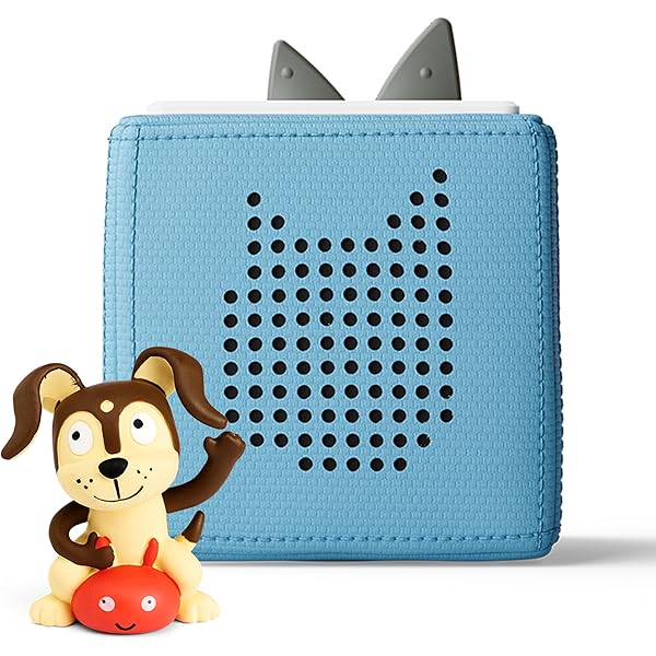 Toniebox 1 Audio Player Starter Set with Playtime Puppy - Listen, Learn, and Play with One Huggable Little Box - Light Blue